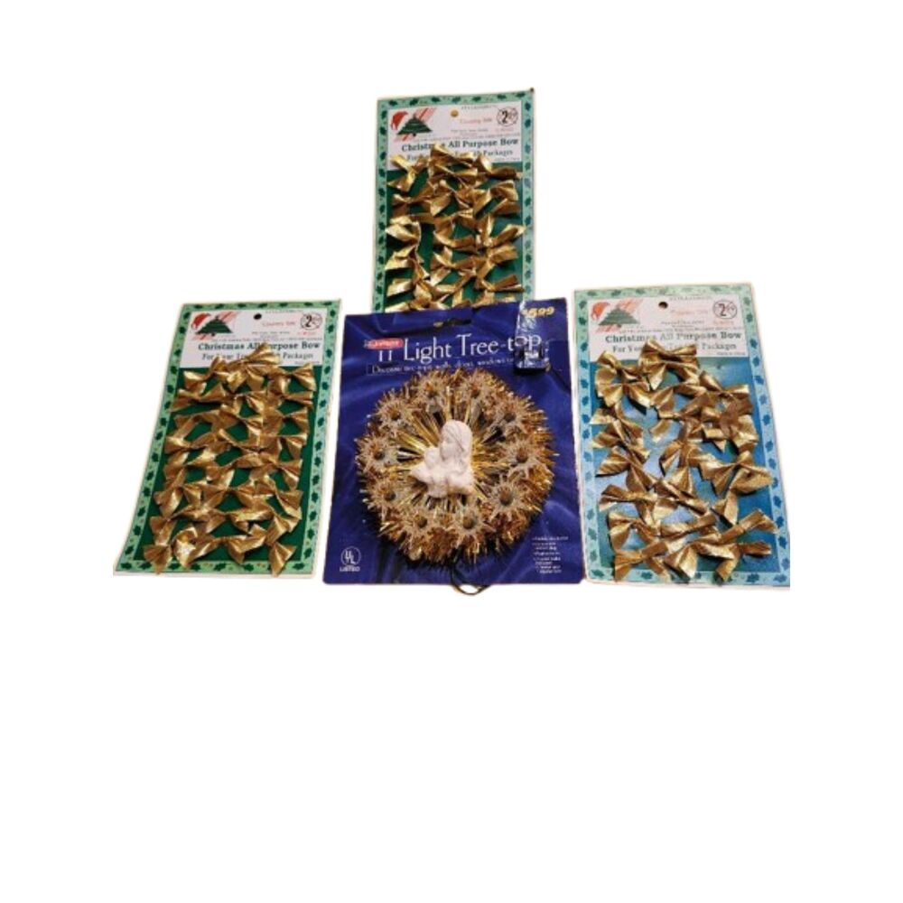 T2 Vintage Joy Brite 10 Light Tree Topper On Package with All Purpose Bows